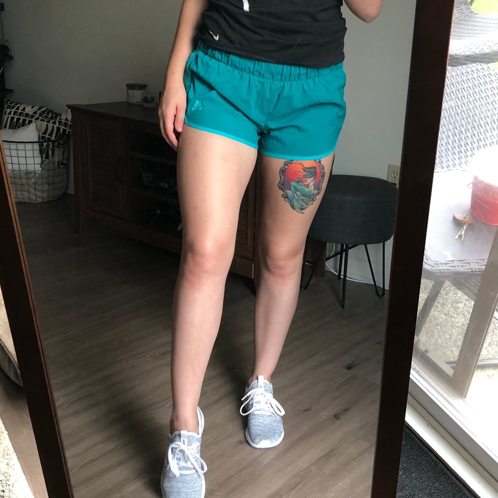 Adidas Running Shorts Teal